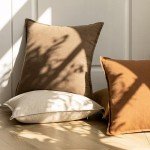 Set of 2 Boho Linen Throw Pillow Covers