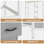 Tall Beige Fabric Drawers Organizer for Home