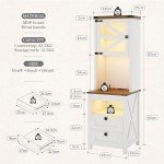 Dystler Farmhouse Nightstand with Charging Station