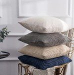 Striped Cushion Covers Set of 2, 45x45 CM