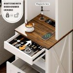 Dystler Farmhouse Nightstand with Charging Station