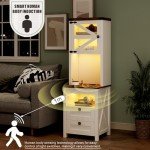 Dystler Farmhouse Nightstand with Charging Station