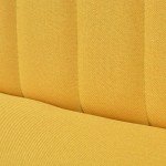 Bright Yellow Modern Two-Seater Fabric Sofa