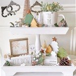 Rustic Two-Tier Wooden Tray for Home Decor