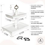 Rustic Two-Tier Wooden Tray for Home Decor