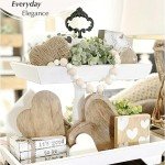 Rustic Two-Tier Wooden Tray for Home Decor