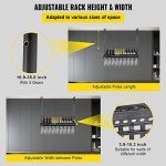 Adjustable Black Wall-Mounted Wine Glass Rack