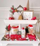 Rustic Two-Tier Wooden Tray for Home Decor