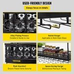 Adjustable Black Wall-Mounted Wine Glass Rack