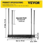 Adjustable Black Wall-Mounted Wine Glass Rack