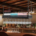 Adjustable Black Wall-Mounted Wine Glass Rack