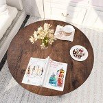 Modern Round Coffee Table with Metal Frame