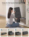 30-Inch Dark Gray Folding Storage Ottoman Bench