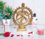 Gold Plated Dancing Shiva Natraj Metal Statue