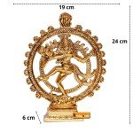 Gold Plated Dancing Shiva Natraj Metal Statue