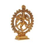 Gold Plated Dancing Shiva Natraj Metal Statue