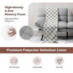 Giantex Modern 3-Seater Sofa Bed in Grey