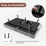 Giantex Modern 3-Seater Sofa Bed in Grey