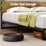 Artiss Heavy-Duty Double Metal Bed Frame, Black