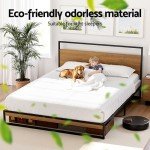 Artiss Heavy-Duty Double Metal Bed Frame, Black