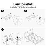 Artiss Heavy-Duty Double Metal Bed Frame, Black