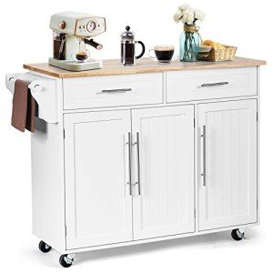 Giantex Rolling Kitchen Island Cart with Storage