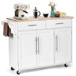 Giantex Rolling Kitchen Island Cart with Storage
