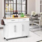 Giantex Rolling Kitchen Island Cart with Storage