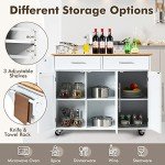 Giantex Rolling Kitchen Island Cart with Storage