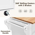 Giantex Rolling Kitchen Island Cart with Storage