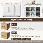 Giantex Rolling Kitchen Island Cart with Storage