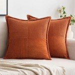 Boho Striped Throw Pillow Covers - Set of 2