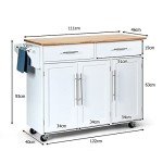 Giantex Rolling Kitchen Island Cart with Storage