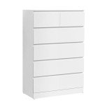 White 6-Drawer Tallboy Storage Cabinet by Artiss