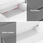 White 6-Drawer Tallboy Storage Cabinet by Artiss