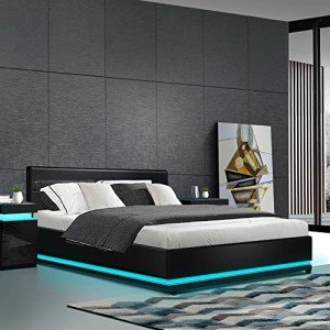 Artiss Queen Bed Frame with RGB LED Headboard