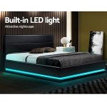 Artiss Queen Bed Frame with RGB LED Headboard