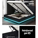 Artiss Queen Bed Frame with RGB LED Headboard