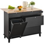 VEVOR 50" Kitchen Island Cart with Storage Cabinet