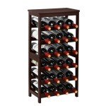 6-Tier Bamboo Wine Rack with Tabletop Shelf