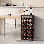 6-Tier Bamboo Wine Rack with Tabletop Shelf