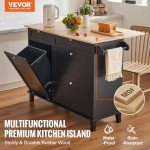 VEVOR 50" Kitchen Island Cart with Storage Cabinet