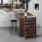 6-Tier Bamboo Wine Rack with Tabletop Shelf