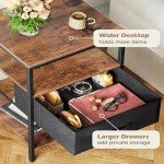 Kisfam Bedside Table with USB Ports & Storage