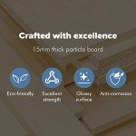 3-Drawer White Bedside Table for Bedroom