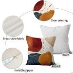 Set of 4 Boho Cushion Covers - Navy & Orange