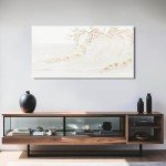 Gold Silent Waves Canvas Wall Art - 20x40 Inch