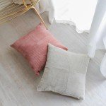 Set of 2 Cranberry Red Corduroy Pillow Covers