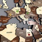 3D Wooden World Map Wall Art for Home