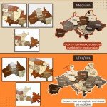 3D Wooden World Map Wall Art for Home